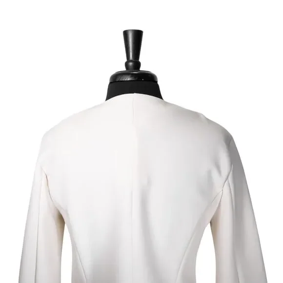 Saint + Sofia Women's Florence Jacket Cream Organic Cotton Blend Full Zip 10 NWT - Picture 8 of 9